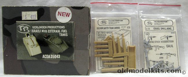 Verlinden 1/35 Israeli M113 External  Fuel Tanks / NATO 105mm Tank Ammo & Box / Israeli Small Arms, ACDA 35043 plastic model kit